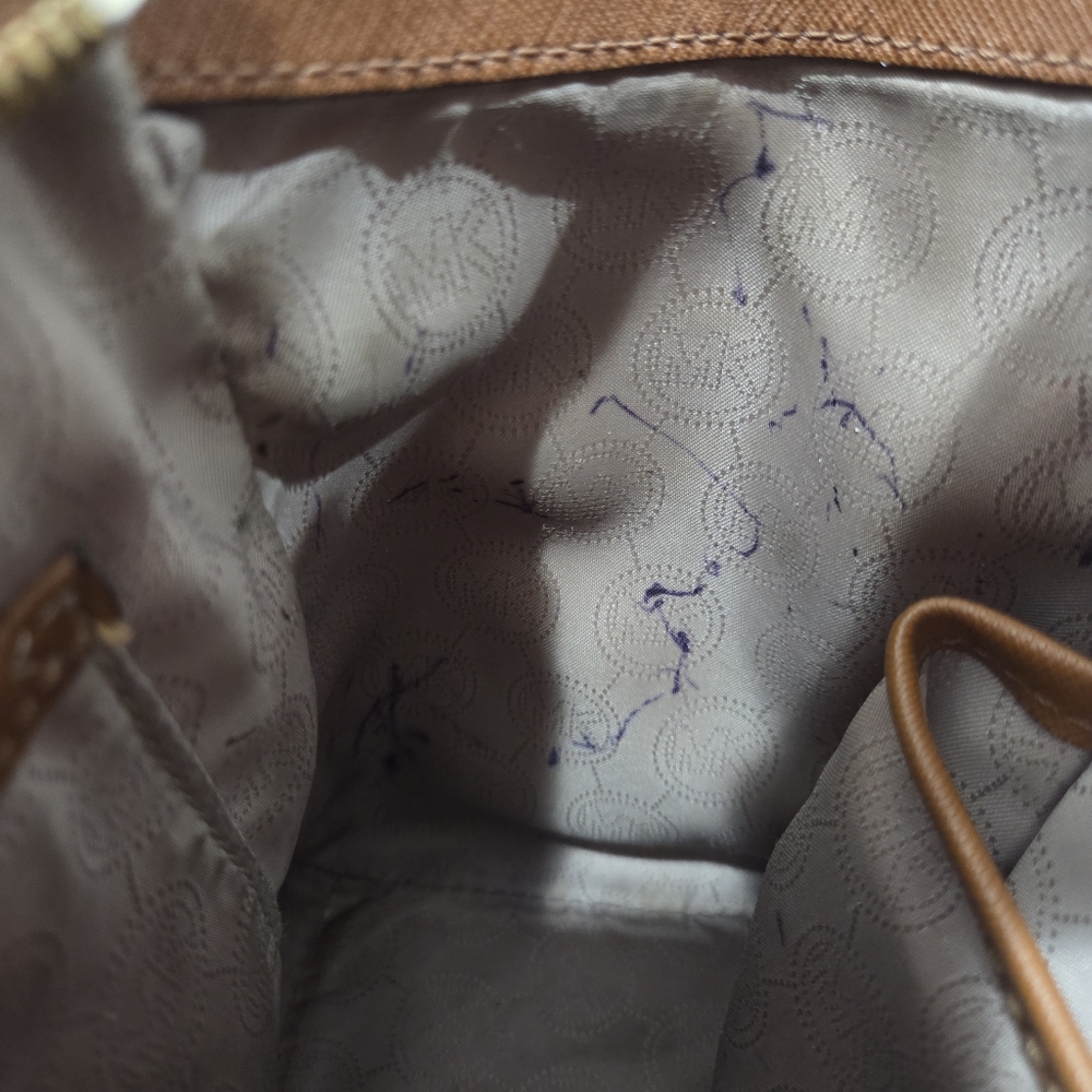 Michael Michael Kors Selma Large Leather Satchel Bag Luggage Brown AUTHENTC - Picture 5 of 17